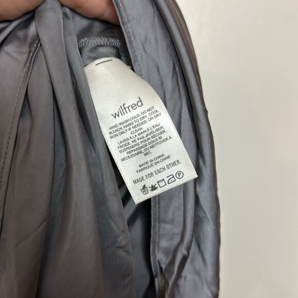 Aritzia Wilfred Only Ruched Satin Slip Dress with Adjustable Length - Picture 8 of 12